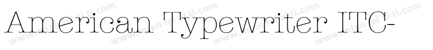 American Typewriter ITC字体转换